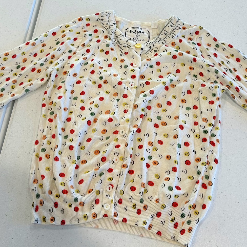 Very cute button-themed cardigan by Portrait of a Flower